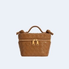 보테가 베네타 인트레치아토 화장품 케이스 브라운